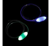 FOMIYES 2 Pairs LED Glowing Shoelaces, 80Cm Flashing Shoe Laces for Night Running and Skating, Green and Blue Sports Shoe Accessories