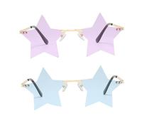 FOMIYES 2 Pairs Personality Star Sunglasses Fun Decorative Eyewear for Festivals and Parties Lightweight Five Pointed Shape Unique Design for Creative Looks