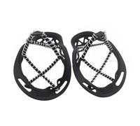 FOMIYES 2 Pairs Slip Ice Cleats Elastic Crampons for Mountaineering Lightweight Snow Shoe Cover for Hiking Fishing and Walking Fit for All Shoe