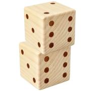 FOMIYES 2 Pcs 7cm Large Wooden Dice with Rounded Corners Game Dice for Board Games and Educational Use for Family Play