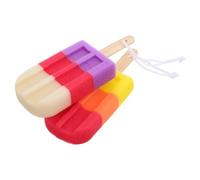 FOMIYES 2 Pcs Colorful Soft Sponge Bath Scrubbing Pad for Gentle Exfoliating Body Shower Sponge with Ergonomic Design Fun Ice Cream Shape for Bathing Accessories