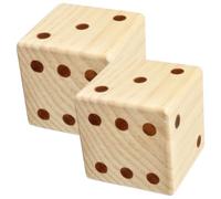 FOMIYES 2 Pcs Large Wooden Dice 7cm round Corner Dot Dice for Educational Games and Party Play Hand-painted Portable for Family Fun