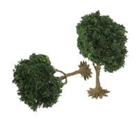 FOMIYES 2 Pcs Miniature Trees Miniature Tree Models Green Realistic Design Versatile Use Robust Material Plastic Wire for Diorama and DIY Scenery Projects