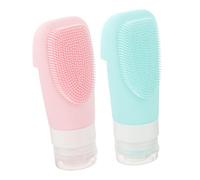 FOMIYES 2 pcs Portable Silicone Travel Squeeze Bottles Refillable Lotion Shampoo Containers Lightweight Leak Resistant Toiletries for Travel and Daily Use Random Color