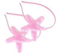 FOMIYES 2 pcs Sea Star Headband Glitter Hairband Soft Fabric Hair Accessories for Little Party Festival