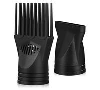 FOMIYES 2 Pcs Universal Hair Dryer Nozzle Set Including Comb Diffuser and Concentrator Attachment for Styling and Detangling Plastic Blow Dryer Accessories for Salon and Home Use