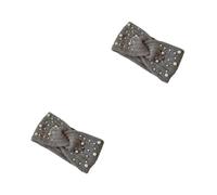 FOMIYES 2 pcs Winter Knitted Headband for Women Cozy Elastic Hair Band Soft Plush Wrap for Outdoor Sports and Casual Wear Suitable for Skiing Running Walking and Holiday Parties