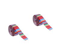 FOMIYES 2 Rolls Colorful Mexican Serape Ribbon Yards for DIY Crafts Sewing Decorations Vibrant Traditional Mexican Design for Gift Wrapping Party Decorations Cinco De Mayo Celebrations