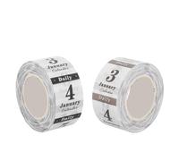 FOMIYES 2 Rolls Decorative Calendar Stickers Adhesive Number Labels 365 Daily Date Labels Matte Finish Paper Washi Paper Minimalist Style for Journals and Desk Calendar Enhancing