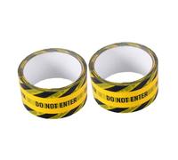 FOMIYES 2 Rolls Yellow Black Warning Tape DO NOT ENTER Caution Tape Roll Self Adhesive Anti-Wear for Outdoor Use and Floor Marking