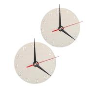 FOMIYES 2 Sets Blank Wooden Clock Face Blank Clock Panel 5.91x5.91x0.08in Natural Wood Rustic Farmhouse Style DIY Face Cutout for Crafts and Holidays