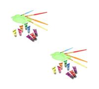 FOMIYES 2 Sets Fluorescent Halloween Face Paint Colors Water Based Body and Face Makeup Safe Skin Friendly Pigment with Color Sticks and Palette Easy to Apply and Wash for Party Masquerade