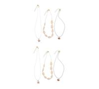 FOMIYES 2 Sets Hawaiian Shell Necklace for Women Boho Beaded Short Clavicle Choker Natural Conch Pendant Beach Jewelry Exotic Summer Accessory Symbolic Ocean Blessing Gift