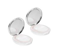 FOMIYES 2 Sets Makeup Powder Cases with Puff Ultra Thin Flip Loose Powder Holders for DIY Foundation Blusher Portable Cosmetic Containers for Home and Salon Use
