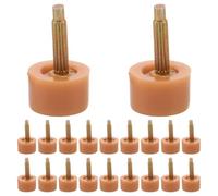 FOMIYES 20 Pairs High Heel Replacement Tips for Women and Men Non-Slip Round Heel Caps 10mm Sturdy for Daily Wear and Repair