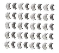 FOMIYES 20 Pairs Realistic False Eyelashes Makeup Girl Natural Soft Wispy Lashes