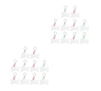 FOMIYES 20 pcs Transparent Acrylic Bone Shaped Sublimation Keychains with Tassels DIY Craft Blanks Keyring Pendants for Bags and Gifts