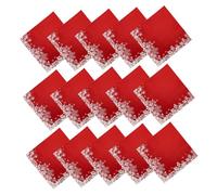 FOMIYES 20 Sheets Christmas Snowflake Paper Napkins Red Background with White Snowflakes for Holiday Parties Family Gatherings and Festive Table Decor Convenient Single Use Party Supplies