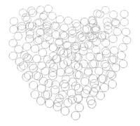 FOMIYES 200 Pcs Silver Metal Split Rings 10mm Key Rings for Keychains and Jewelry Making, Bulk DIY Double Circle Keychain Findings for Crafts and Car Keys