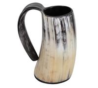 FOMIYES 200ml Viking Drinking Horn Cup with Small Horn Base Large Capacity Beer Mug for Home Bar for Festivals and Themed Events