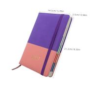 FOMIYES 2027 A5 Daily Planner Notebook with Smooth Writing Preprinted Pages in Pink Faux Leather for Office Work Schedule and Academic Extracurricular Activity Planning