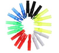 FOMIYES 20pcs 6.2mm Plastic Arrow Tail Insert Fittings for Hunting Archery Compound Bows - Mixed Color Arrow Nocks for Adult Target Shooting Random Color Random Style