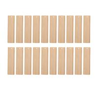 FOMIYES 20pcs Bamboo Wood Bookmarks 12x3cm Unfinished DIY Craft Blanks for Reading Tags Student Art Projects
