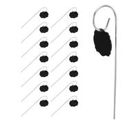 FOMIYES 20pcs Black Acrylic Writable Plant Labels with Metal Shepherd Hooks Garden Stake Insert Signs for Outdoor Potted Flowers and Vegetables Reusable Garden Markers for Planters
