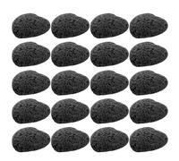 FOMIYES 20pcs Black Heart-shaped Lava Rock Diffuser Stones for Essential Oils, Portable Aromatherapy Diffuser with Steady Fragrance Release, for Car and On-the-go Use