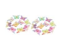 FOMIYES 20Pcs Butterfly Resin Embellishments Mixed Colours Flatback Mini Charms for DIY Phone Cover Decoration Hair Clips Wedding Table Craft
