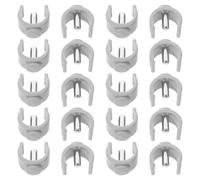 FOMIYES 20pcs C-Shape Clips Replacement for 22mm Tube Walker and Walking Stick, Crutch Accessories with 15mm Pin Lock, Grey Sturdy Ferrules for Mobility Aids and Cane Support