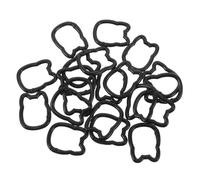 FOMIYES 20pcs Cat Keychain Hook Key Chain Key Holder Keychain Attachment Spring Bag Shape Alloy Black