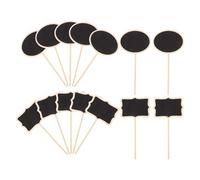 FOMIYES 20pcs Gardening Plants Label Writable Chalkboard Stake for Garden Sturdy Wood Material Oval and Rectangle Shape Portable Plant Markers for Gardeners