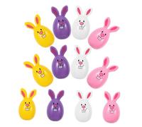 FOMIYES 20pcs Hand Painted Easter Eggs Fillable Decor for Parties Boys and Girls Birthdays Family Gatherings Spacious Interior for Treats Toys Cute Bunny Design