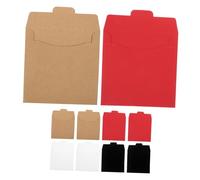 FOMIYES 20pcs Kraft Paper CD Sleeves Multi-color Dvd Storage Envelopes for Media Protection and DIY Labeling Sturdy Cardboard Cases for Portable Disc Organization