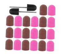 FOMIYES 20pcs Manicure Sand Caps for Nail Drill Bits Sanding Caps for Filing and Grinding for Salon Use and Home Manicure