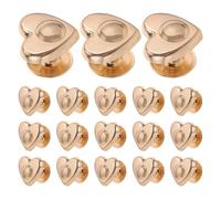 FOMIYES 20pcs Metal Heart Shape Screw Back Rivets Purse Feet Studs Luggage Foot Nails Rivets Bottom Brads for Belt Handbag Leather Crafts DIY