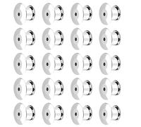 FOMIYES 20pcs Metal Pin Backs Locking Clasps with Detachable Adjustable Needle Copper Hat Lock Pins for Brooches and DIY Craft Making Accessories