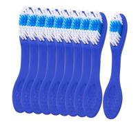 FOMIYES 20pcs Short Handle Toothbrushes for Secure Use Prisons and Hospitals Blue Brush Head Individually Packaged for Travel and Camping Versatile for Cleaning Jewelry and Small Spaces