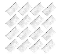FOMIYES 20pcs Silver Wire Hair Combs for Brides Lightweight Metal Side Combs with Teeth Curved Classic French Twist Styling Wedding Veil Accessories for Women