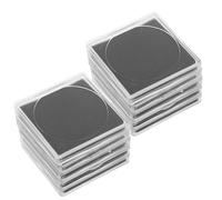 FOMIYES 20pcs Small Black Coin Collection Box with Adjustable Inner Pads Portable Coin Display Holder and Organizer Tray for Collecting Medals Tokens