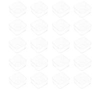 FOMIYES 20pcs Square Plastic Candle Holder Boxes Flame-Retardant DIY Candle Making Mold Containers for Wax Melts Crafting Supplies
