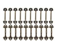 FOMIYES 20pcs Vintage Mini Cabinet Pull Handles Set, Antique Copper Decorative Drawer Pulls 47x14mm 60x16mm, Small Retro Hardware for Dresser and Jewelry Boxes