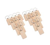 FOMIYES 20pcs Wooden Rectangle Keychain Blanks Natural Wood Key Tags for DIY Crafts Personalization Painting Pet Tags Unfinished Wood Key Rings for and Events