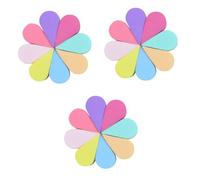 FOMIYES 24 pcs Petal Shaped Facial Cleaning Sponges Mixed Colors Natural Biodegradable Face Puff for Gentle Makeup Removal and Daily Skin Cleansing Suitable for All Skin Types