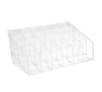 FOMIYES 24-slot Acrylic Lipstick Display Stand Organizer for Cosmetic Storage, Makeup Holder for Vanity and Bathroom Countertop Use