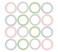 FOMIYES 24pcs Non-Slip Silicone Scissors Finger Rings for Dog Grooming, Ergonomic Hairdressing Thumb Protectors Shear Inserts in 4 Colors for Precise Hair Cutting and Barber Use