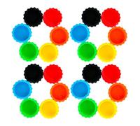 FOMIYES 24pcs Silicone Reptile Feeding Bowls for Leopard Geckos, Bearded Dragons, and Small Animals - Shallow Wide Rim Bowls for Water and Food in Mixed Colors, Terrarium Random Color