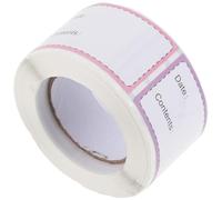 FOMIYES 250pcs Food Date Labels Roll, Self-Adhesive Freezer and Refrigerator Stickers for Containers and Jars, Removable Non-Sticky Paper Labels for Kitchen Food Storage