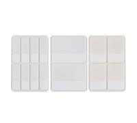 FOMIYES 280pcs Reusable White Note Tabs Sticky Index Labels Large 5.4x4cm, Medium 4x2.5cm Small 4x1.2cm Book Markers Portable Reading Strips for Office and Study